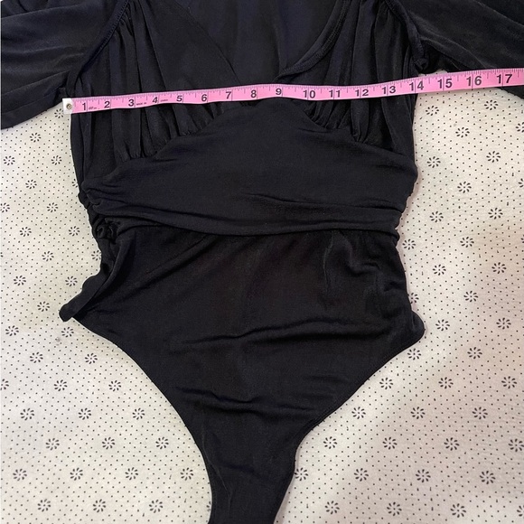 NWT Intimately Free People Top Bodysuit Wrap Black Medium - Picture 10 of 16